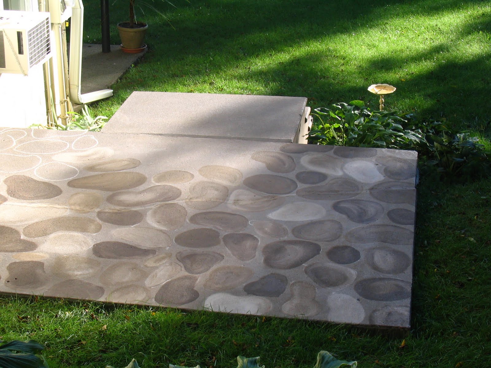 My Shabby Chateau How to Turn an Ugly Concrete Slab into a Faux Stone